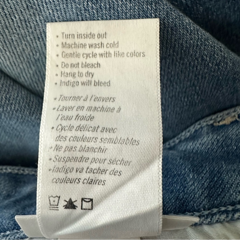PAIGE Cheeky Ultra High Rise Skinny Jeans Destructed Swap Meet Women’s Size 31 - Picture 11 of 11